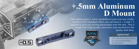 Sparko F8 7075Aluminum Arm Mount D (+0.5mm) — image 2 of 2