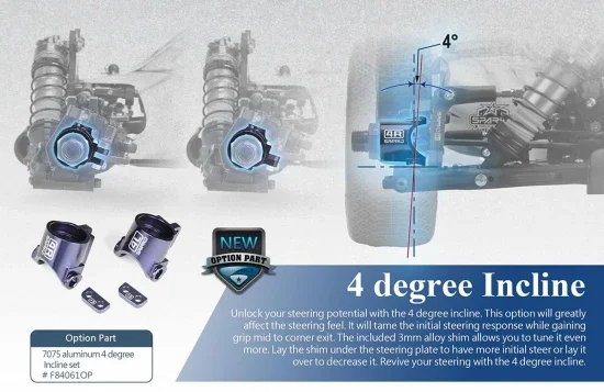 Sparko F8 Aluminium steering block 4 degr?s (2) — image 2 of 2