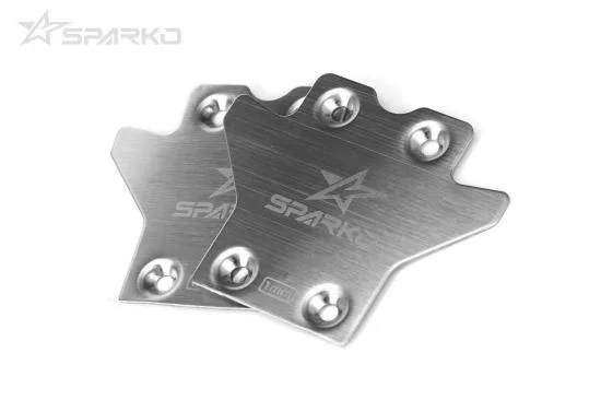 Sparko F8E Stainless Steel Rear Chassis Protector (=SPKF85039OP) &mdash; image 2 of 3