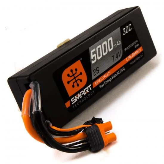 Spektrum Smart LiPo - 5000Mah 2S 7.4V 30C - IC3 — image 1 of 6