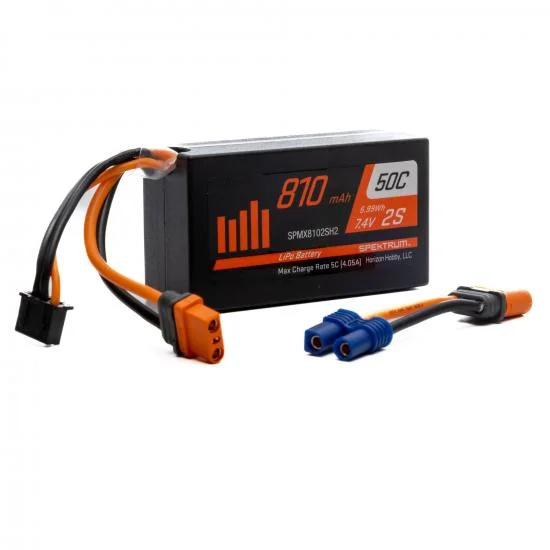 Spektrum 810mAh 2S 7.4V 50C Mini Smart G1 LiPo - IC2 (Fits Losi Mini Cars) — image 2 of 2