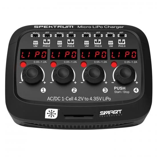 Spektrum Smart Micro 4 Port AC/DC 1S LiPo Charger — image 1 of 11