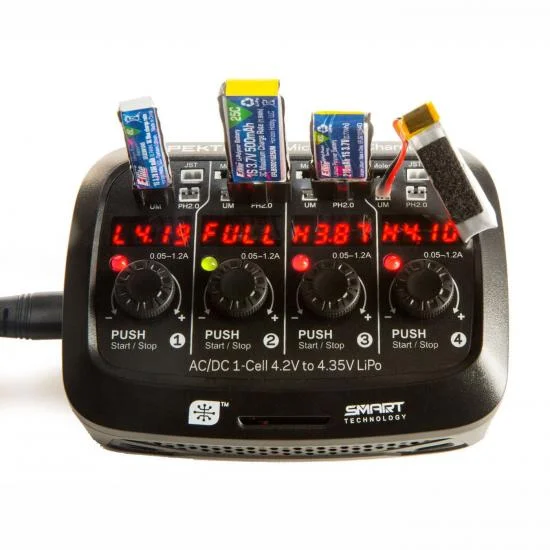 Spektrum Smart Micro 4 Port AC/DC 1S LiPo Charger — image 2 of 11