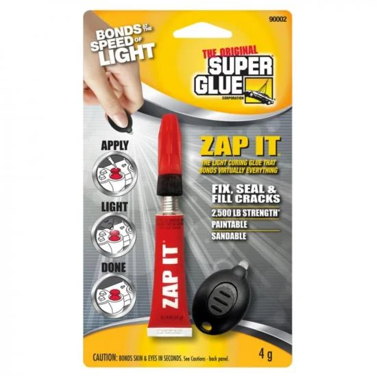 Super Glue Zap IT with Blue Light Activator — image 2 of 4
