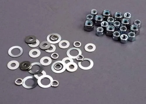Traxxas Nut set lock nuts (3mm (11) and 4mm(7) washer set — image 2 of 2