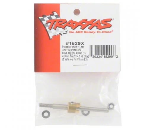 Traxxas Propeller shaft (1) for 3/16 ID propellers/ drive dog (1)/ 4.0 GS (1)/ 4x8mmTW (2)/ 4.0 NL (1). (2 sets req. for Villain EX) — image 3 of 3