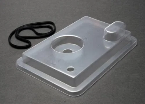Traxxas Radio box lid (clear)/ rubber gasket (1) (for use with remote push button) — image 2 of 2