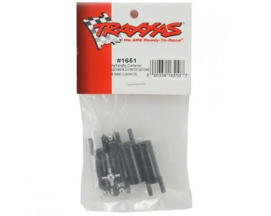 Traxxas Half-shafts (internal-splined (2)/external-splined (2)/ metal U-joints (4) &mdash; image 3 of 3