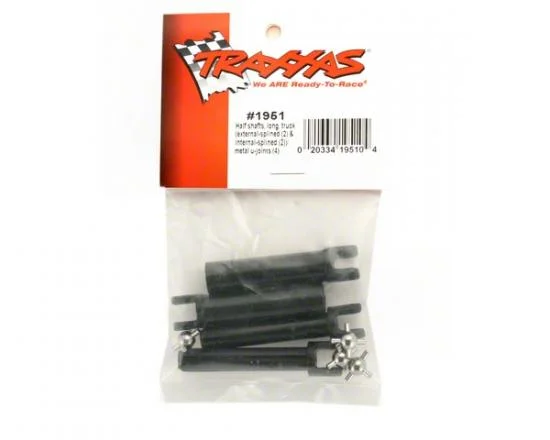 Traxxas Half shafts long truck (external-splined (2) internal-splined (2)/ metal U-joints (4) — image 3 of 3