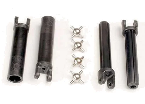 Traxxas Half shafts long truck (external-splined (2) internal-splined (2)/ metal U-joints (4) — image 2 of 3