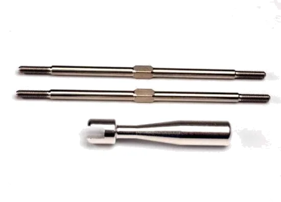 Traxxas Turnbuckles titanium 94mm (front tie rods) (2)/ billet Aluminium wrench &mdash; image 2 of 2