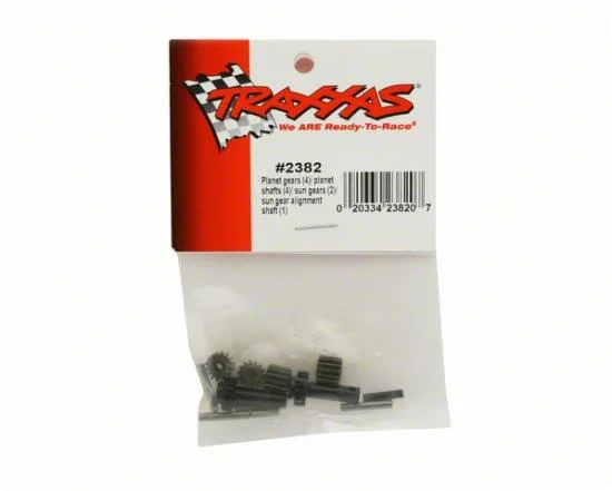 Traxxas Planet gears (4)/ planet shafts (4)/ sun gears (2)/sun gear alignment shaft (1) all hardened steel &mdash; image 2 of 2