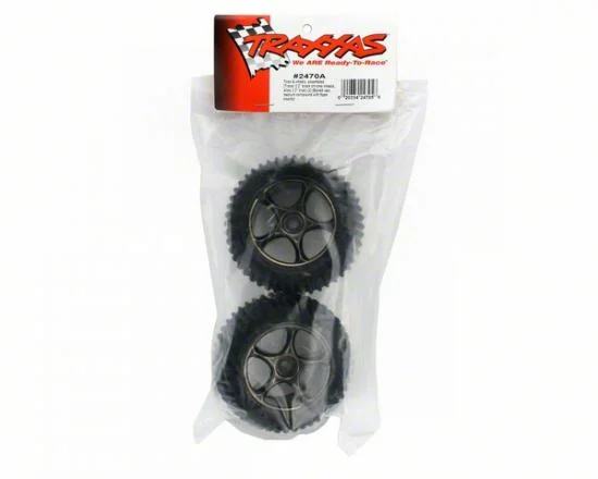 Traxxas Alias Tires with Tracer 2.2 Black Chrome Wheels (assembled glued) (rear) (TSM rated) &mdash; image 3 of 3