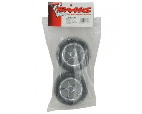 Traxxas Alias Tires with Tracer 2.2 Chrome Wheels (assembled glued) (rear) — image 3 of 3