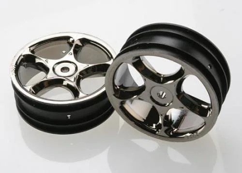 Traxxas Black Chrome Tracer 2.2 Wheels (front) — image 2 of 3