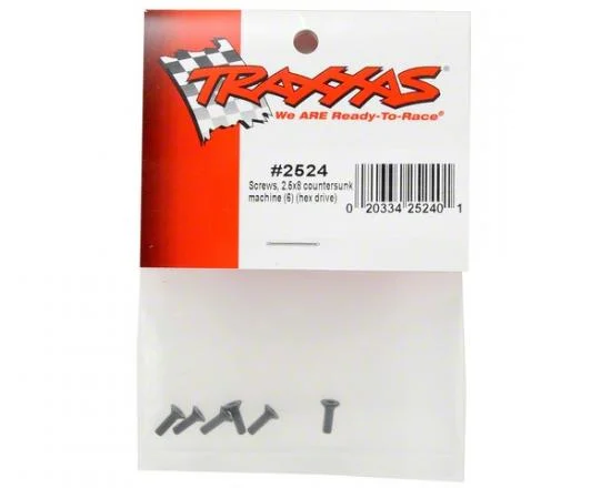 Traxxas Screws 2.5x8 countersunk machine (hex drive) (6) — image 3 of 3