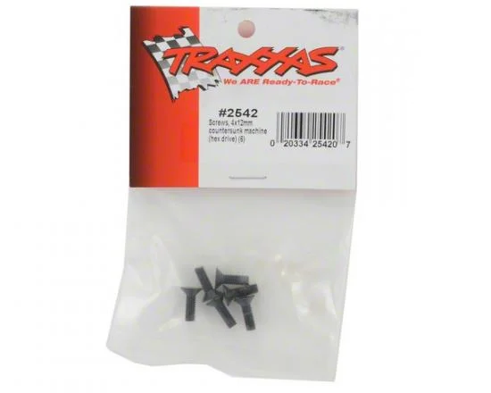 Traxxas Screws 4x12mm countersunk machine (hex drive) (6) — image 3 of 3