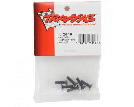 Traxxas Screws 4x15mm countersunk machine (hex drive) (6) — image 3 of 3