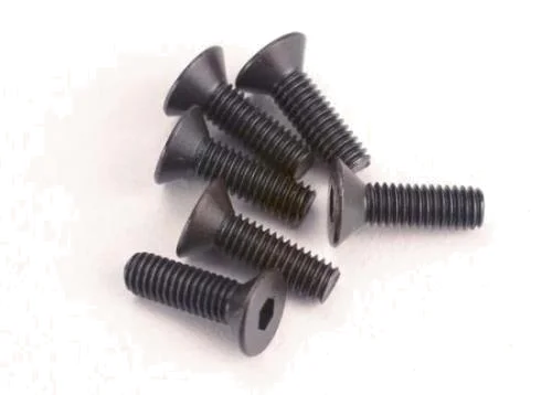 Traxxas Screws 3x10mm countersunk machine (6) (hex drive) &mdash; image 2 of 2