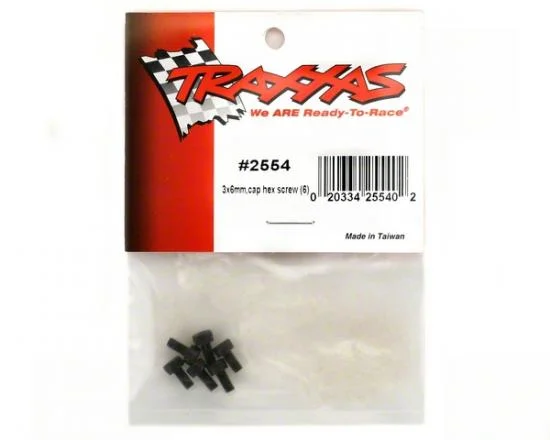 Traxxas Screws 3x6mm cap-head machine (hex drive) (6) — image 3 of 3