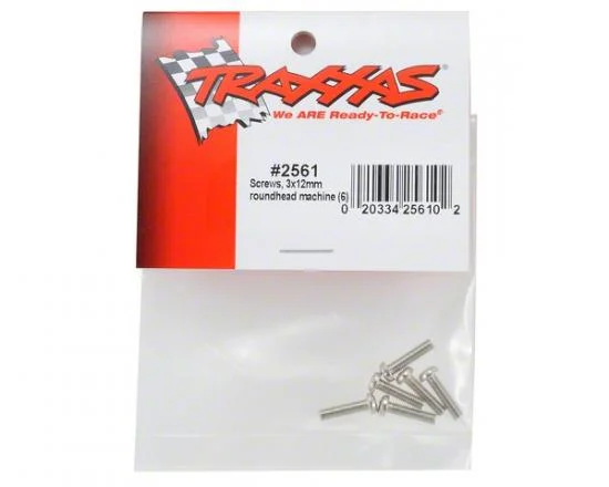 Traxxas Screws 3x12mm roundhead machine (6) — image 3 of 3