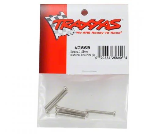 Traxxas Screws 3x25mm roundhead machine (6) &mdash; image 3 of 3