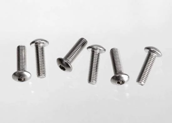 Traxxas Screws 3x10 button-head machine (hex drive) (stainless steel) (6) — image 2 of 2