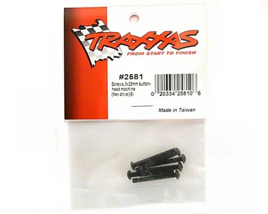 Traxxas Screws 3x25mm button-head machine (hex drive) (6) — image 3 of 3