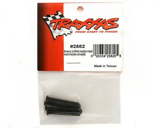 Traxxas Screws 3x30mm button-head machine (hex drive) (6) — image 3 of 3