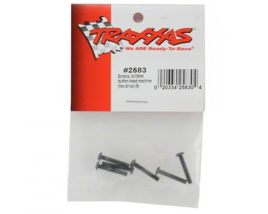 Traxxas Screws 3x18mm button-head machine (hex drive) (6) — image 2 of 2