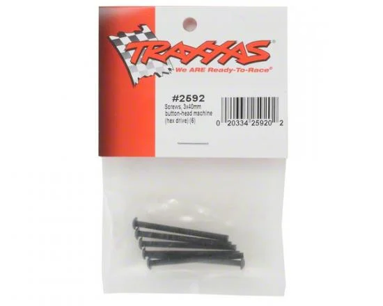 Traxxas Screws 3x40mm button-head machine (hex drive) (6) — image 3 of 3