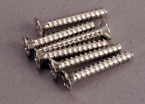 Traxxas Screws 3x20mm countersunk self-tapping (6) &mdash; image 2 of 2