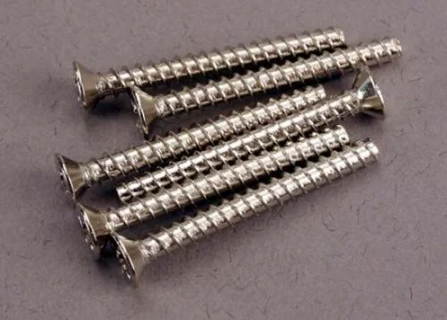 Traxxas Screws 3x28mm countersunk self-tapping (6) &mdash; image 2 of 2