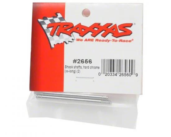 Traxxas Shock shafts steel chrome finish (xx-long) (2) &mdash; image 3 of 3