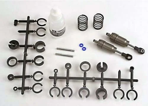 Traxxas Big Bore Shocks (short) (hard-anodized PTFE-coated T6 Aluminium) (assembled with TiN shafts w/ springs)(f/r)(2) (Note: Assembled with 32mm shafts 29mm shafts included) — image 2 of 3