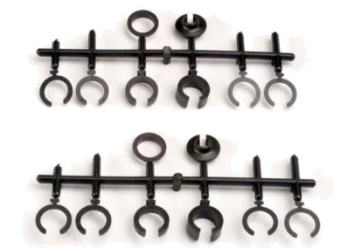 Traxxas Spring retainers upper lower (2)/ spring pre-load spacers: 1mm (4)/ 1.5mm (2)/ 2mm (2)/ 4mm (2)/ 8mm (2) (Big Bore Shocks) — image 2 of 3