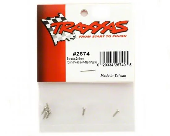 Traxxas Screws 2x6mm roundhead self-tapping (6) — image 3 of 3