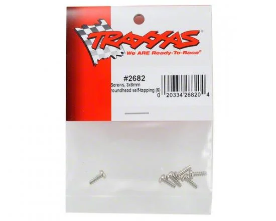 Traxxas Screws 3x8mm roundhead self-tapping (6) — image 3 of 3