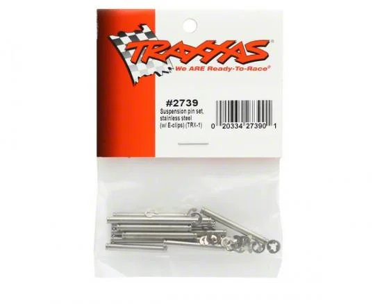 Traxxas Suspension pin set stainless steel (w/ E-clips) — image 3 of 3