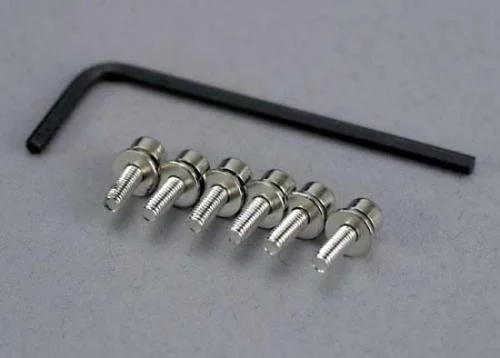 Traxxas Screws 3x10mm caphead machine (hex drive) (6)/ lockwashers (6)/ hex wrench — image 2 of 3