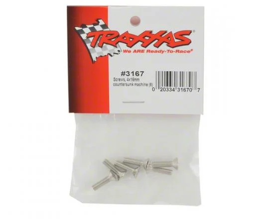 Traxxas Screws 4x15mm countersunk machine (6) &mdash; image 3 of 3