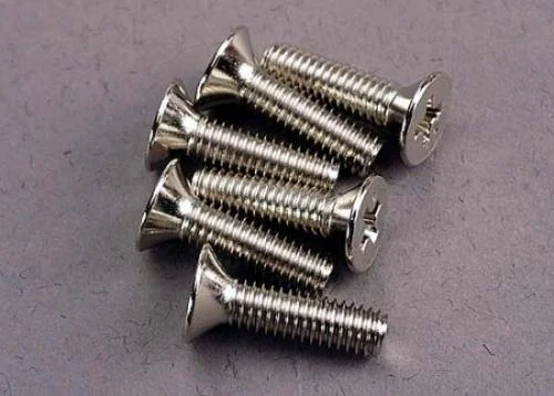 Traxxas Screws 4x15mm countersunk machine (6) &mdash; image 2 of 3