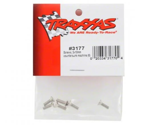 Traxxas Screws 3x10mm countersunk machine (6) — image 3 of 3
