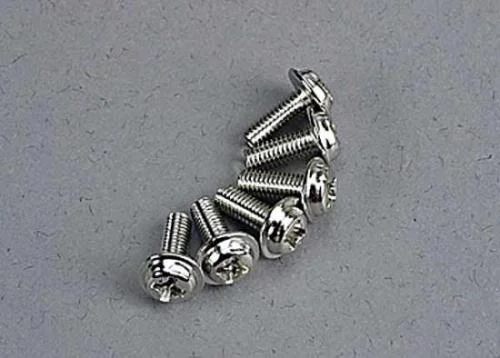 Traxxas Motor screws (3x8mm washerhead machine) (6) — image 2 of 3