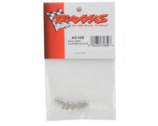 Traxxas Motor screws (3x8mm washerhead machine) (6) — image 3 of 3