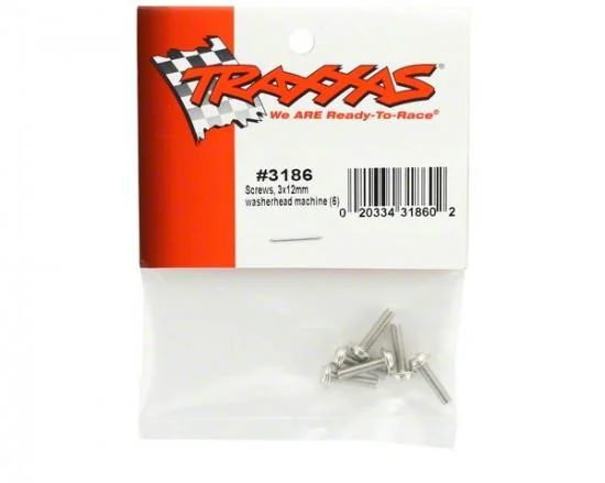 Traxxas Screws 3x12mm washerhead machine (6) — image 3 of 3