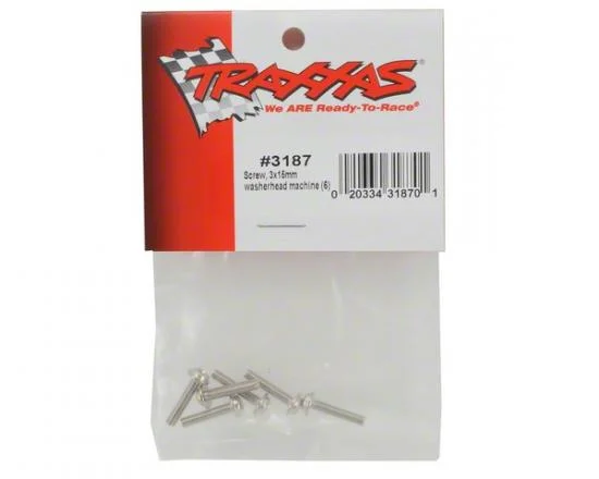 Traxxas Screws 3x15mm washerhead machine (6) — image 3 of 3