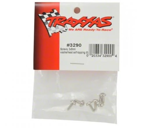 Traxxas Screws 3x8mm washerhead self-tapping (6) — image 3 of 3