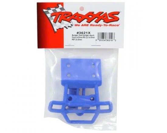 Traxxas Bumper front / bumper mount front / 4x23mm RM (2)/ 3x10mm RST (2) (blue) — image 3 of 3