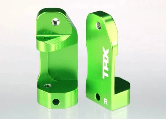 Traxxas Caster blocks 30-degree green-anodized 6061-T6 Aluminium (left right) &mdash; image 2 of 3